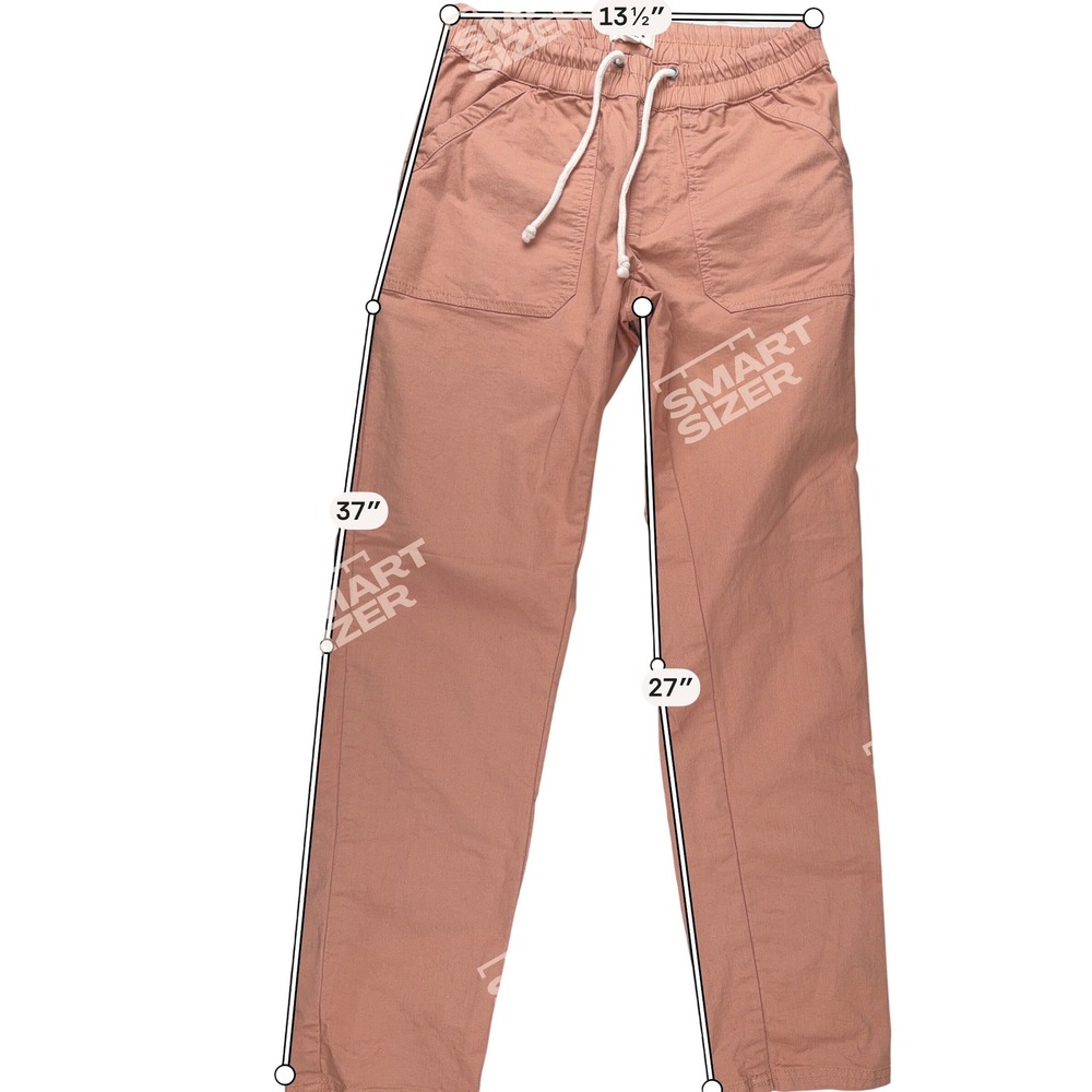 Pact Organic Cotton Coastal Lounge Pants Dusty Rose Pink XS Drawstring Straight - Picture 2 of 5